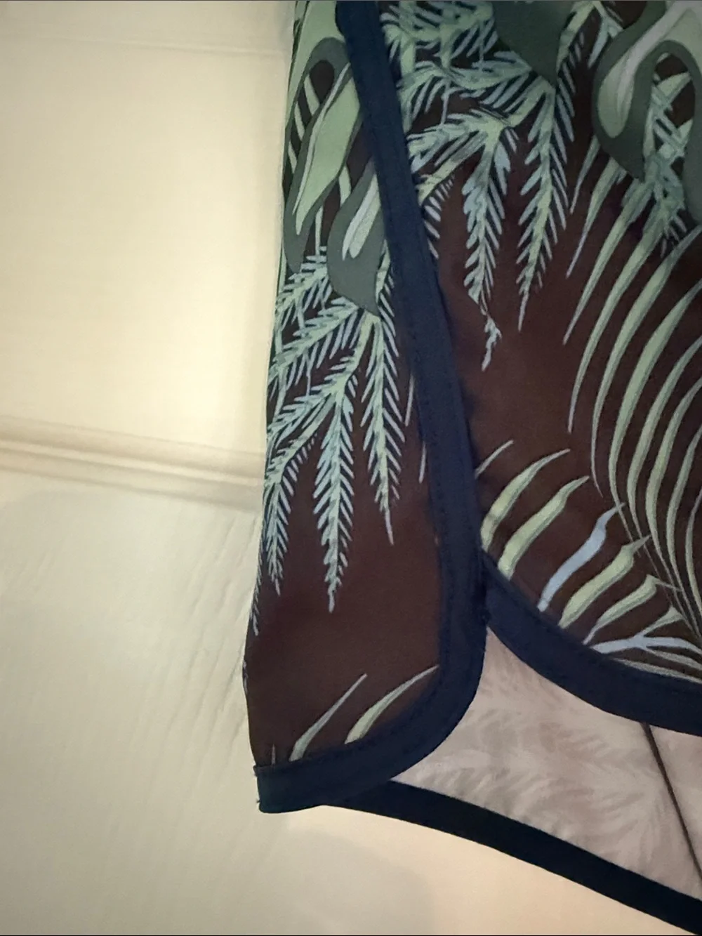 Boy’s Fair Harbor Tropical Print Swim Trunks - Navy Green